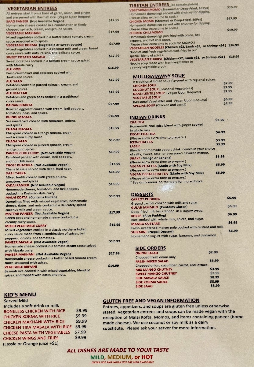 Menu Fishtail Cuisine Of India & Nepal-2